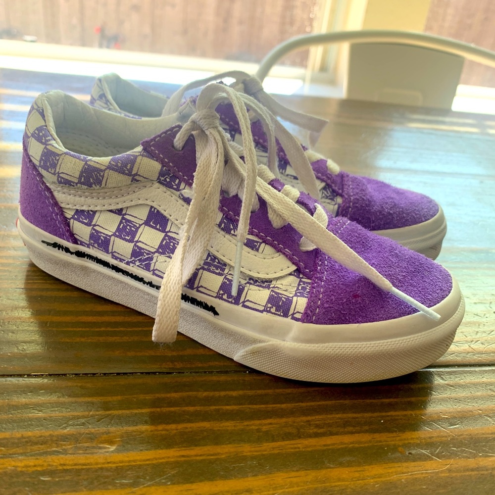 Girls size 13 purple vans VGUC